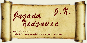 Jagoda Nidžović vizit kartica